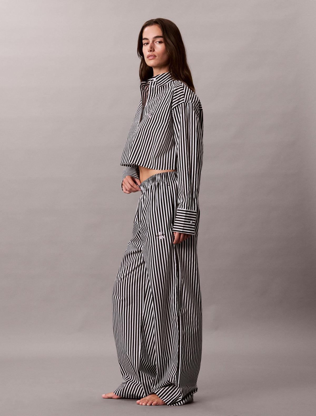 Cotton Poplin Cropped Sleep Shirt - Calvin Klein Underwear