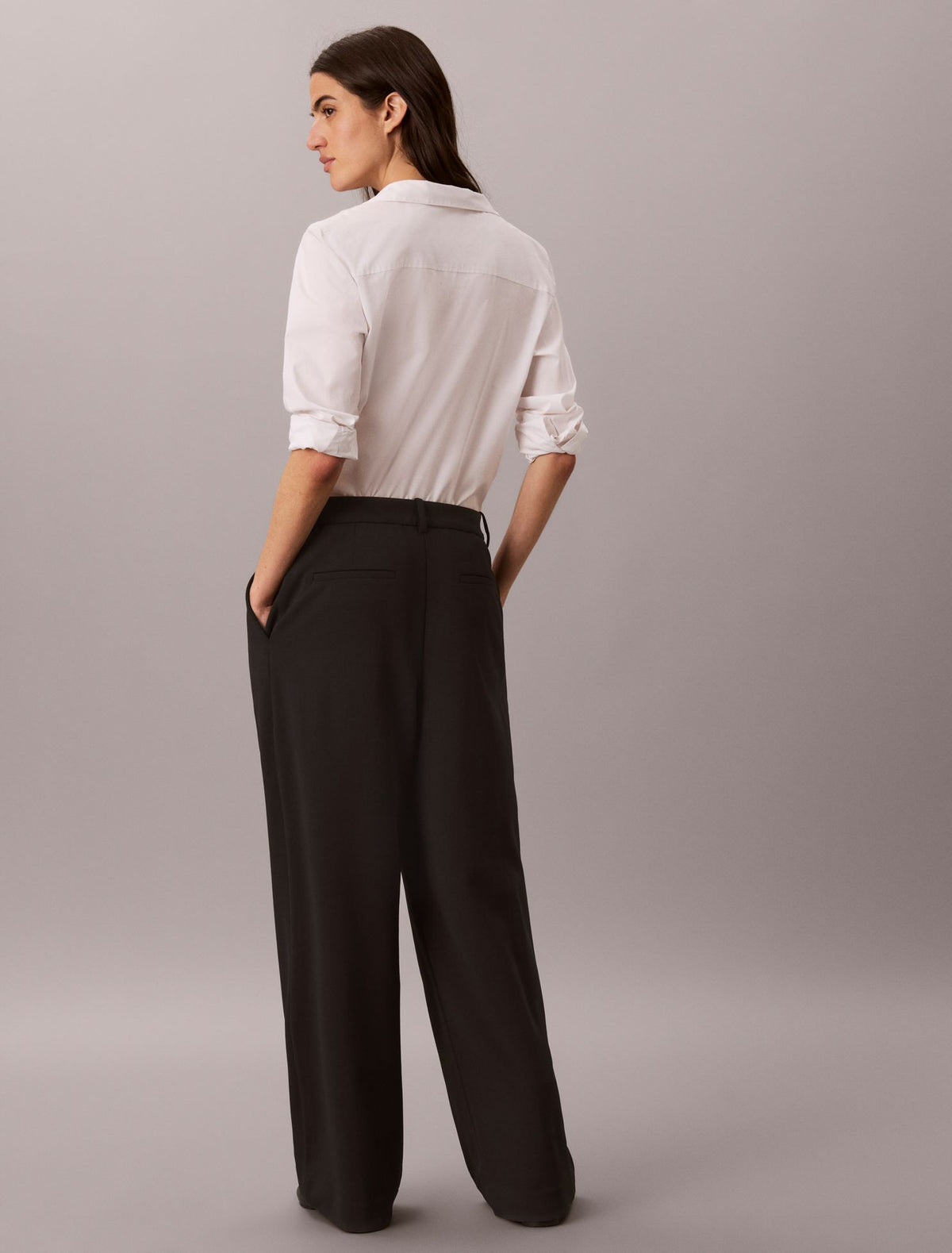 Stretch Crepe Trousers - Calvin Klein Women
