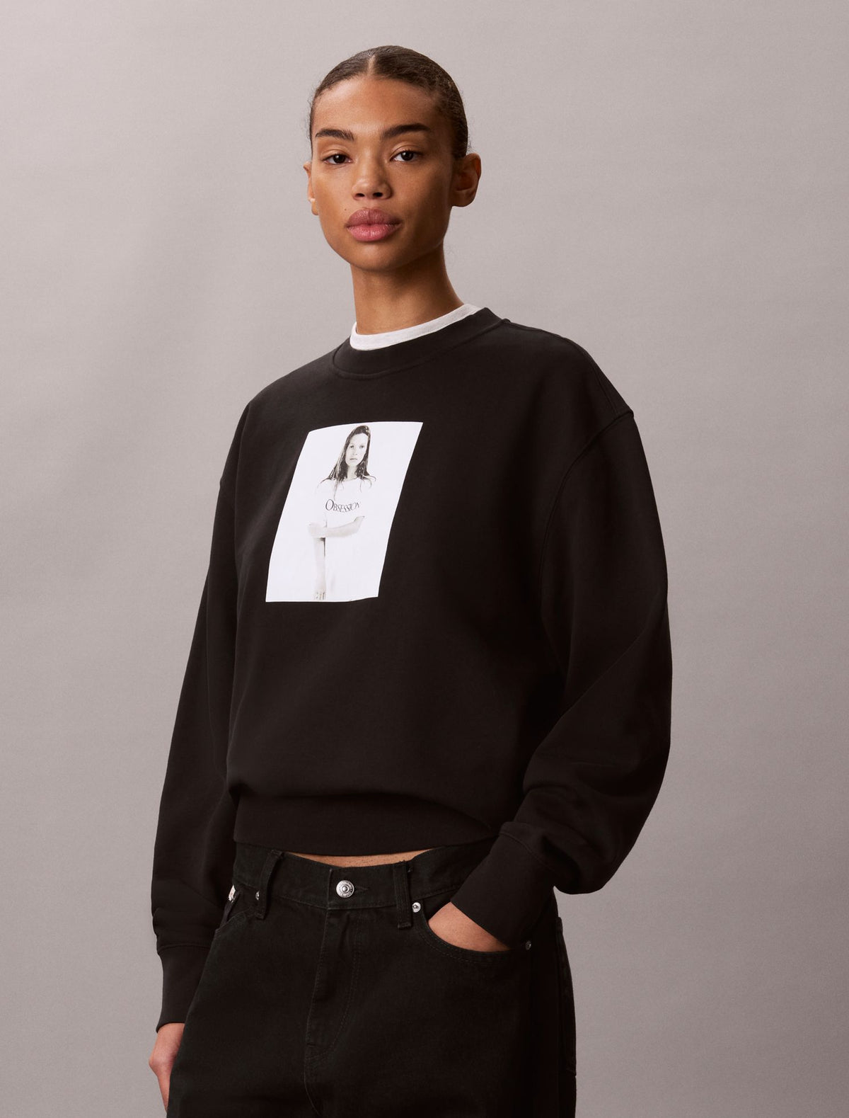 Kate Moss Obsession Graphic Hoodie - Calvin Klein Women