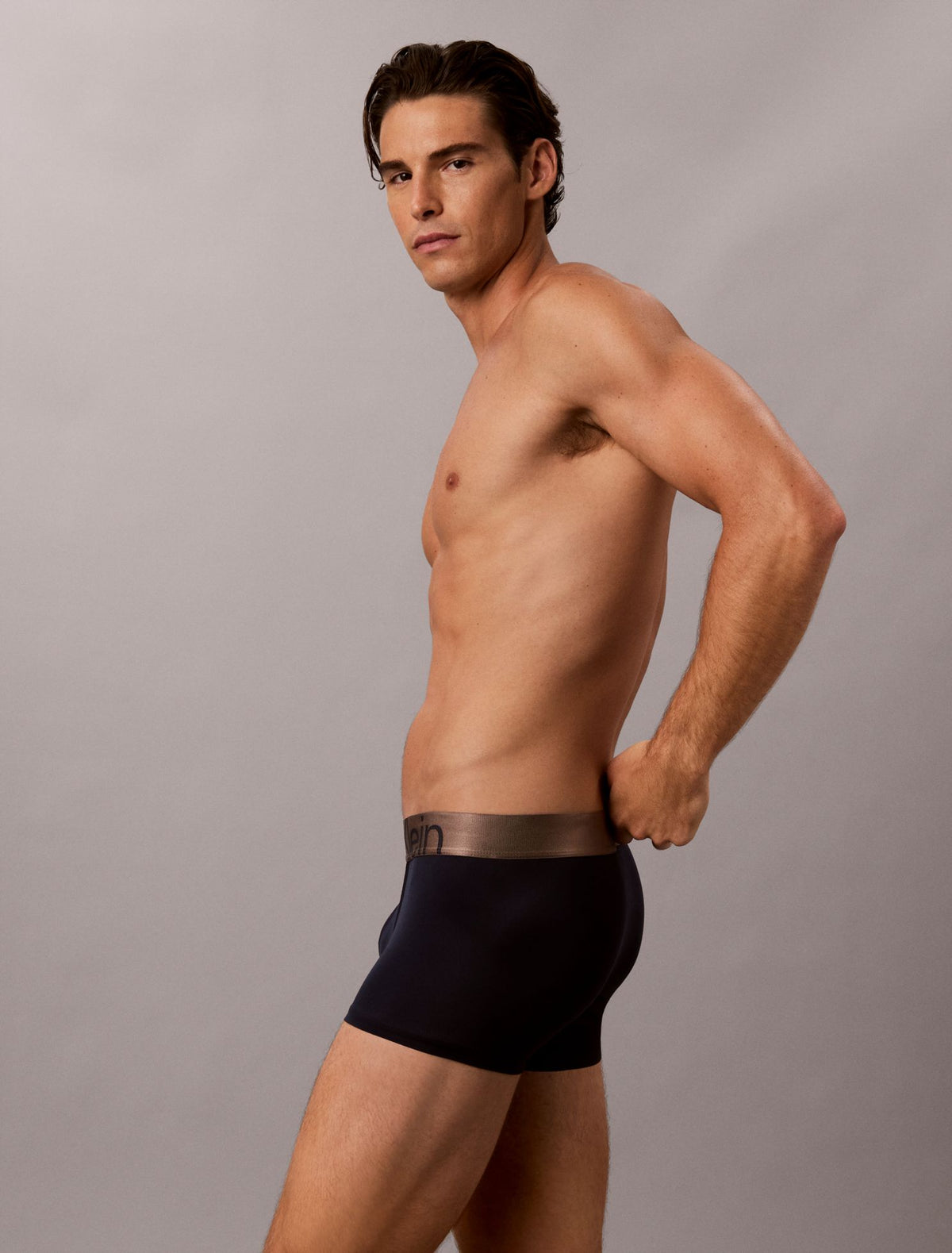 Brushed Microfiber Stretch Bronze Low Rise Trunk - Calvin Klein Underwear