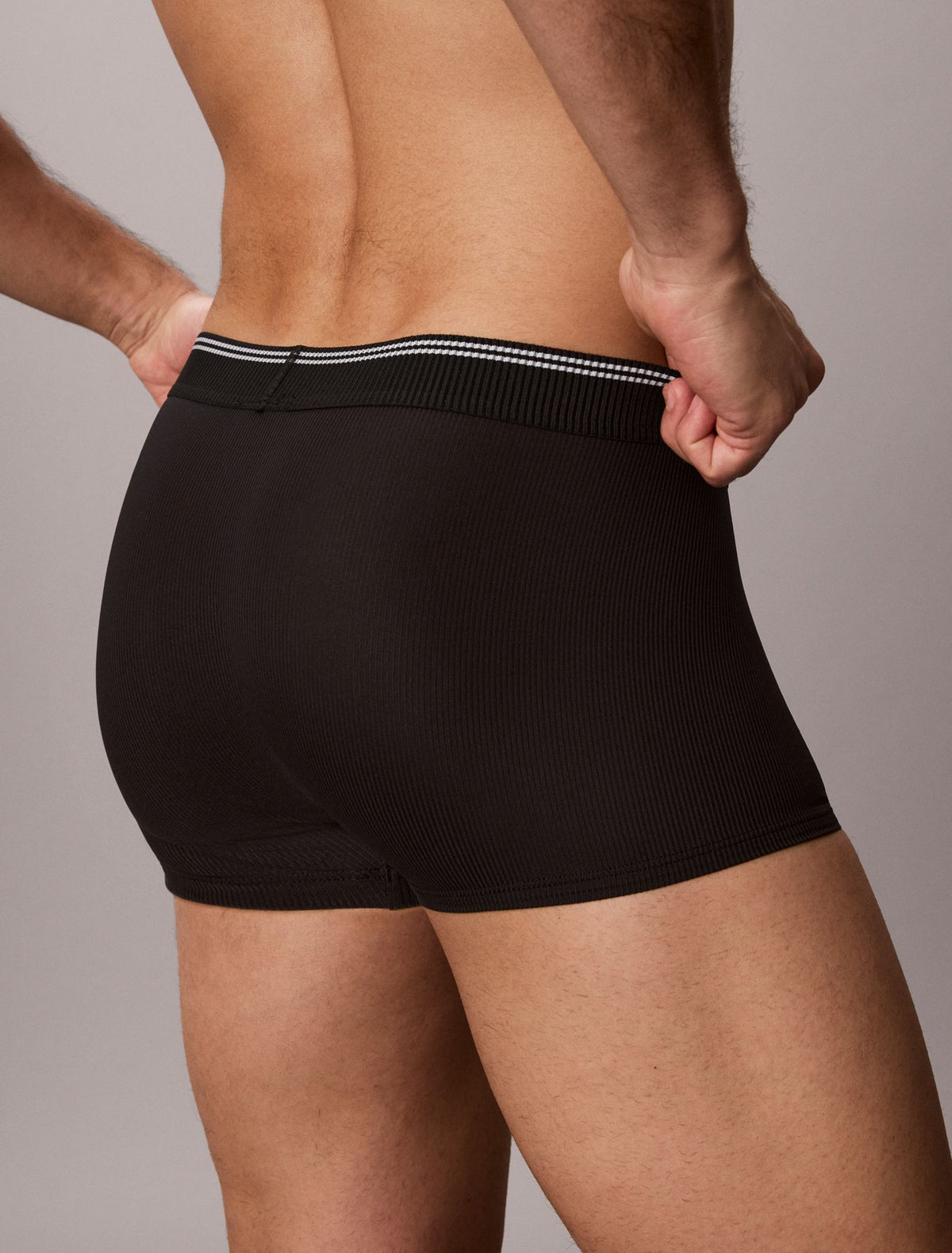 Graphic Monogram Microfiber Stretch Rib Low Rise Trunk - Calvin Klein Underwear