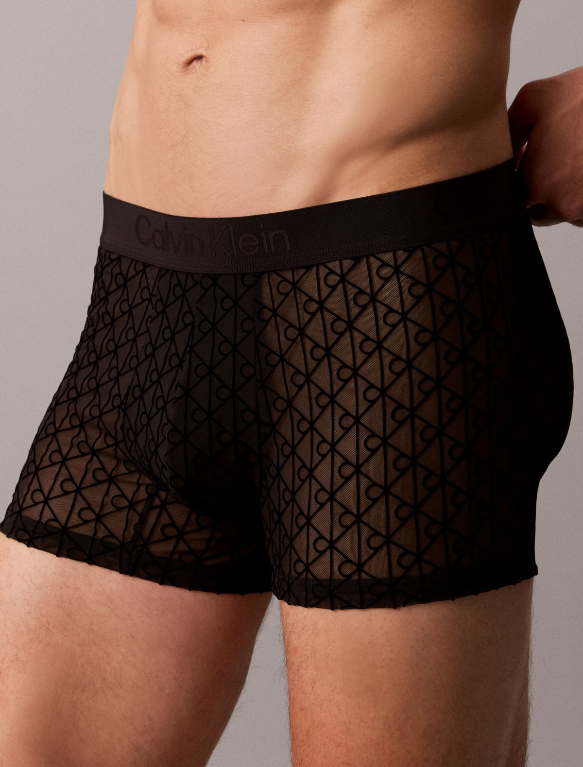 CK Black Sheer Mesh Trunk - Calvin Klein Underwear
