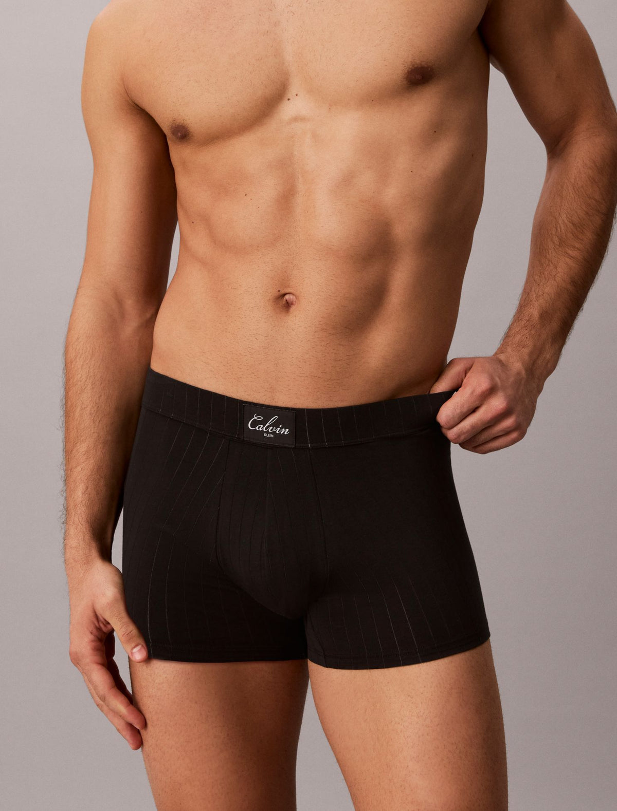 Cotton Stretch Script Patch Trunk - Calvin Klein Underwear
