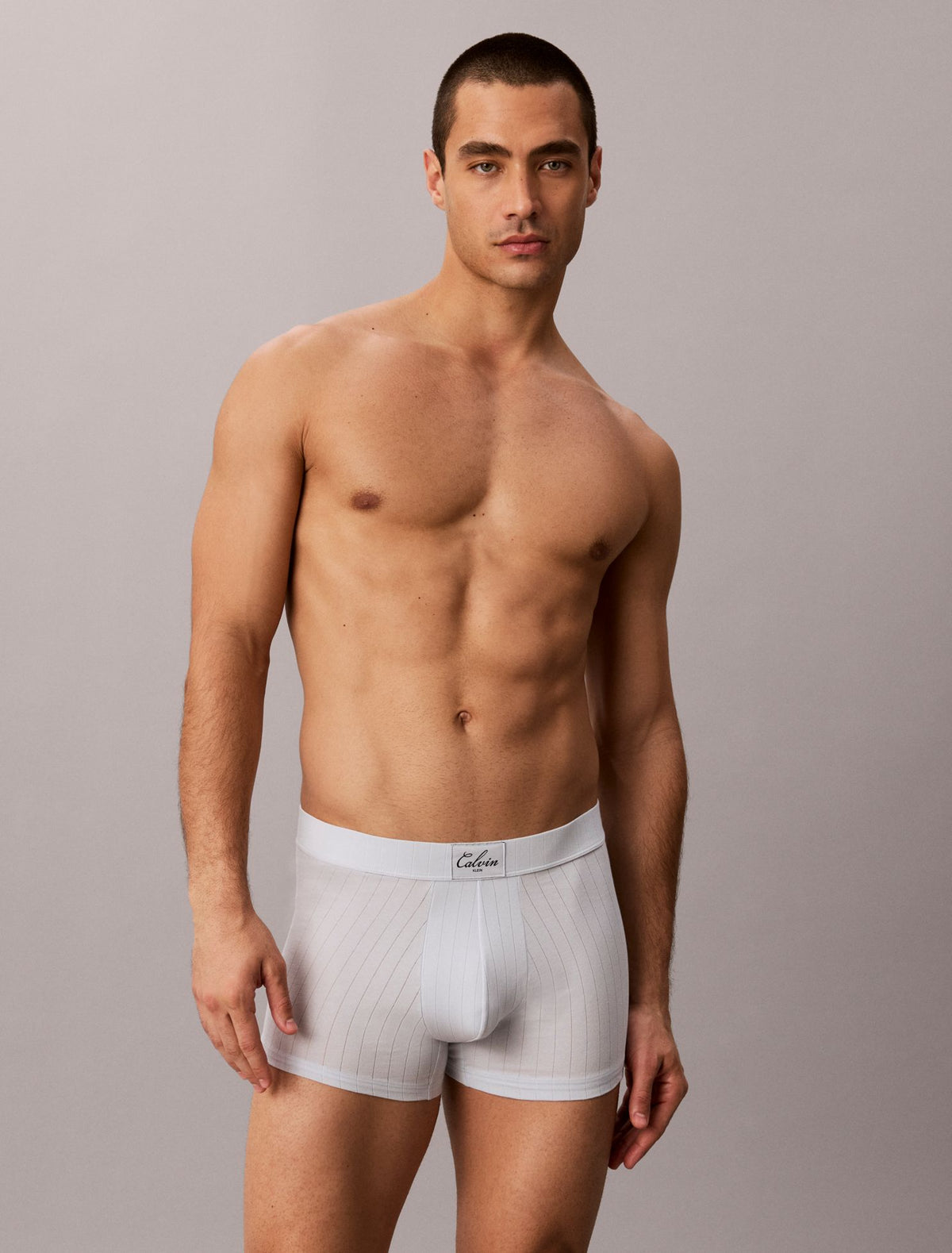 Cotton Stretch Script Patch Trunk - Calvin Klein Underwear