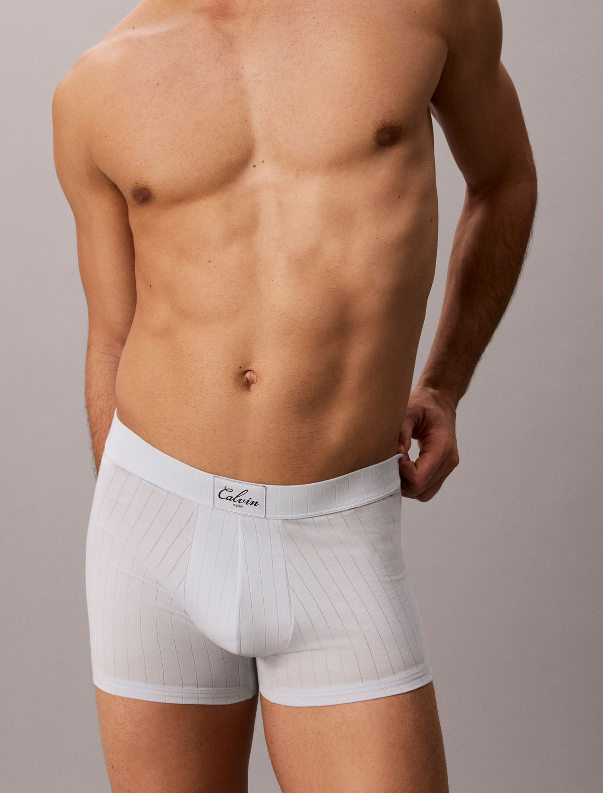 Cotton Stretch Script Patch Trunk - Calvin Klein Underwear