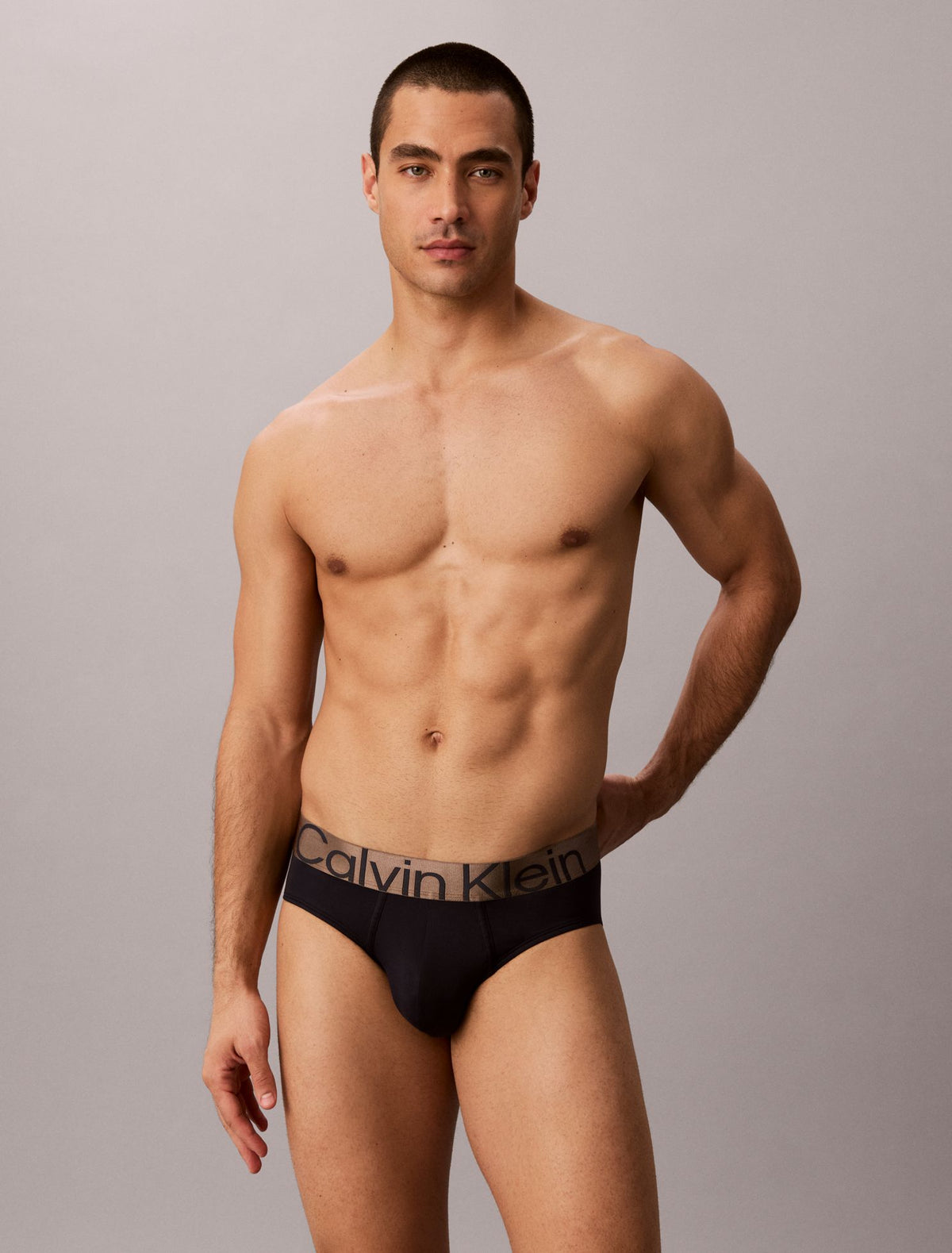 Brushed Microfiber Stretch Bronze Hip Brief - Calvin Klein Underwear