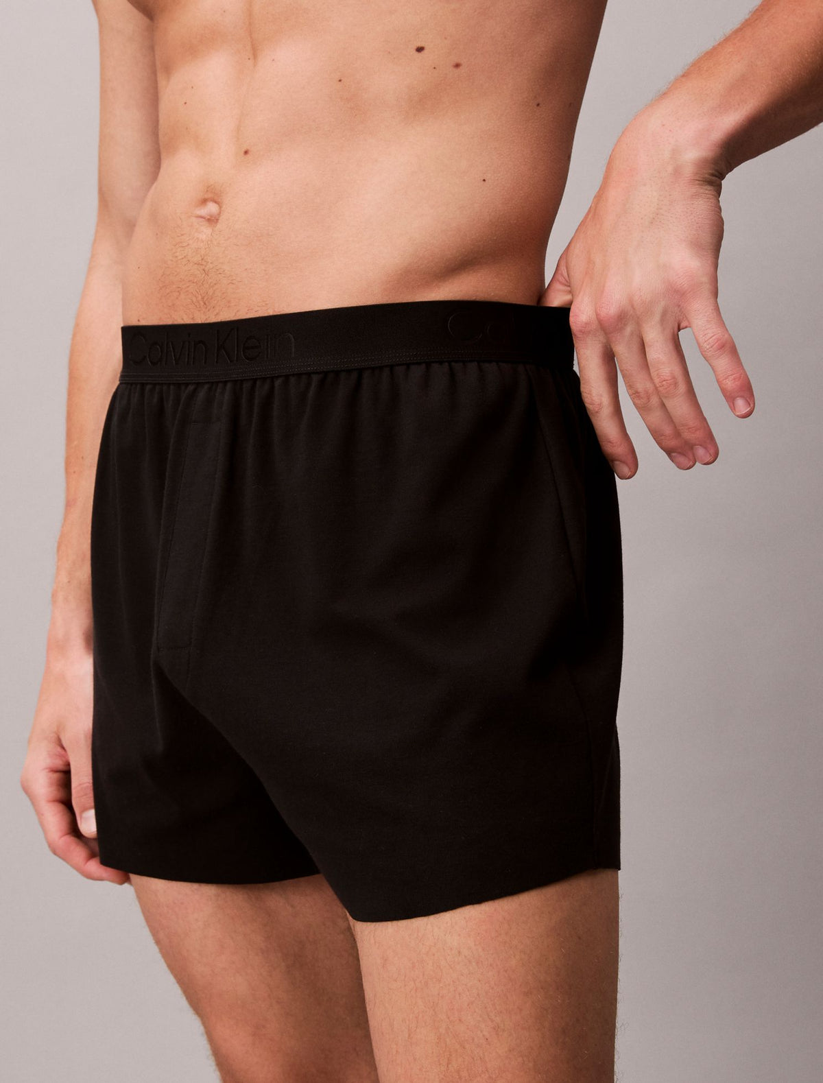 CK Black Lounge Slim Knit Boxer - Calvin Klein Underwear