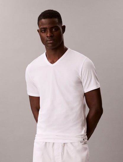 Cotton Stretch Blend 3-Pack Slim Fit V-Neck T-Shirt - Calvin Klein Underwear