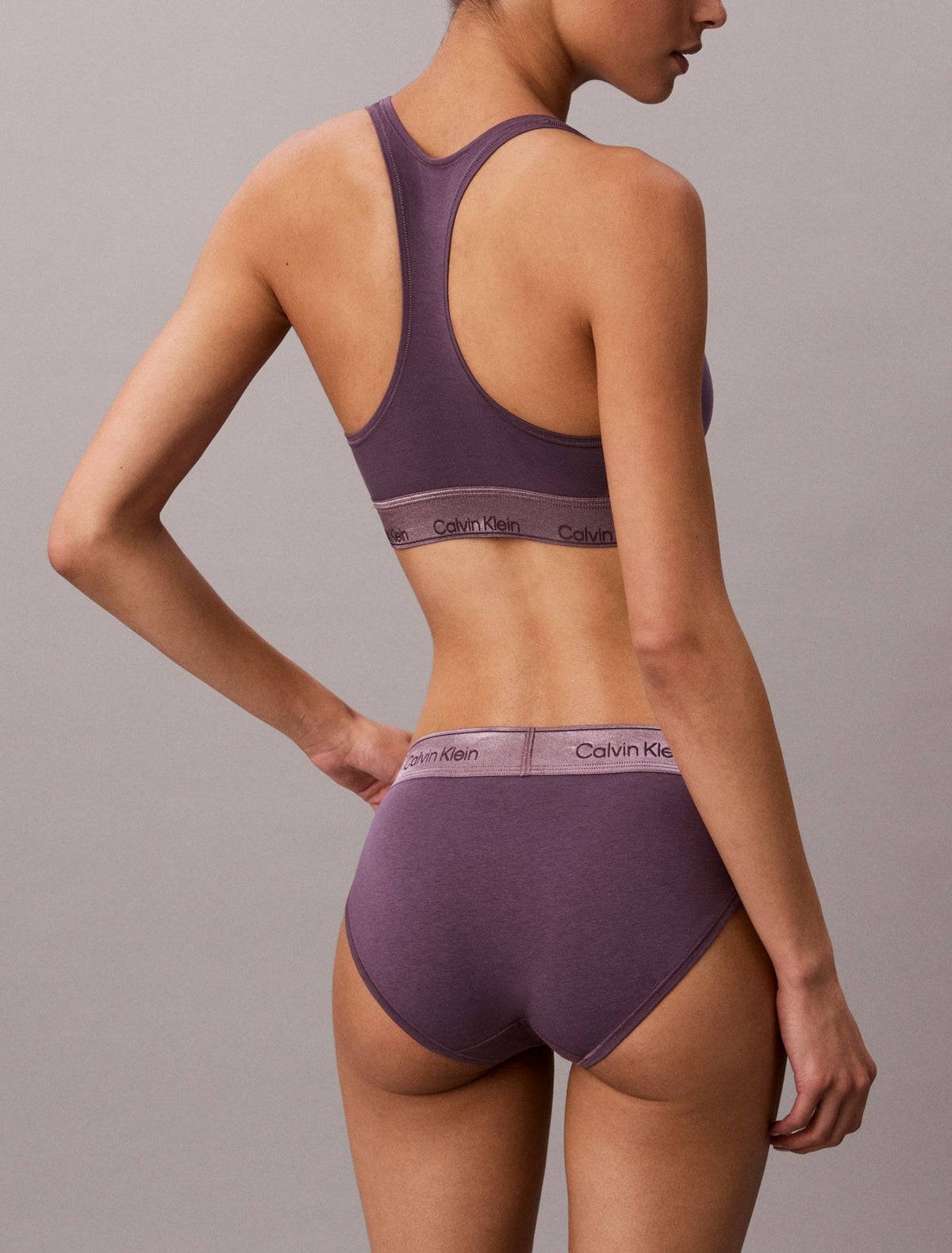 Icon Cotton Modal Metallic Unlined Bralette - Calvin Klein Underwear