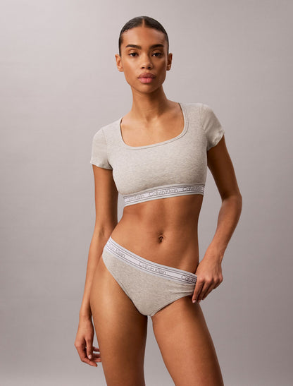 Icon Cotton Modal Rib Stripe Lightly Lined Bralette - Calvin Klein Underwear