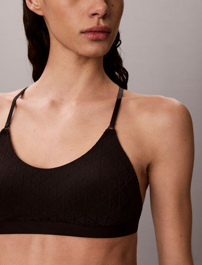 Embossed Emblem Lightly Lined Bralette - Calvin Klein Underwear