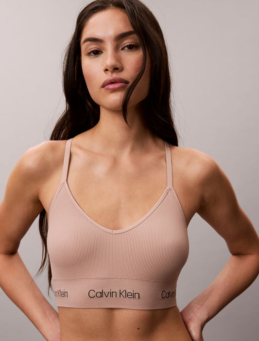 Microfiber Seamless Rib Lightly Lined Bralette - Calvin Klein Underwear