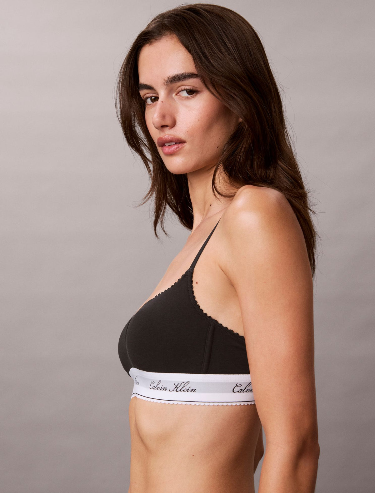 Icon Cotton Modal Script Bralette - Calvin Klein Underwear