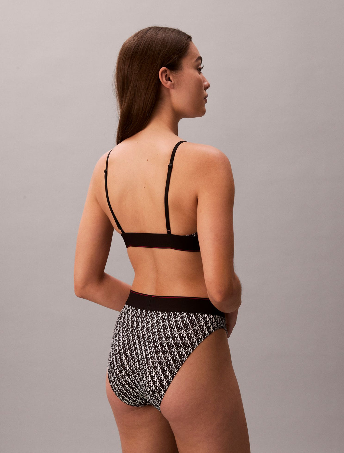 Graphic Monogram Microfiber Stretch Unlined Bralette - Calvin Klein Underwear