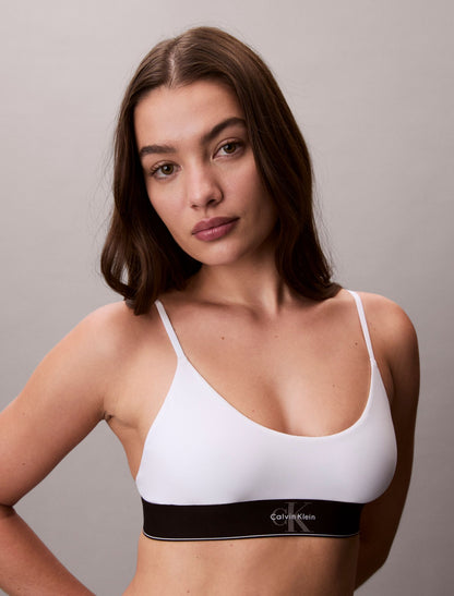 Graphic Monogram Microfiber Stretch Unlined Bralette - Calvin Klein Underwear