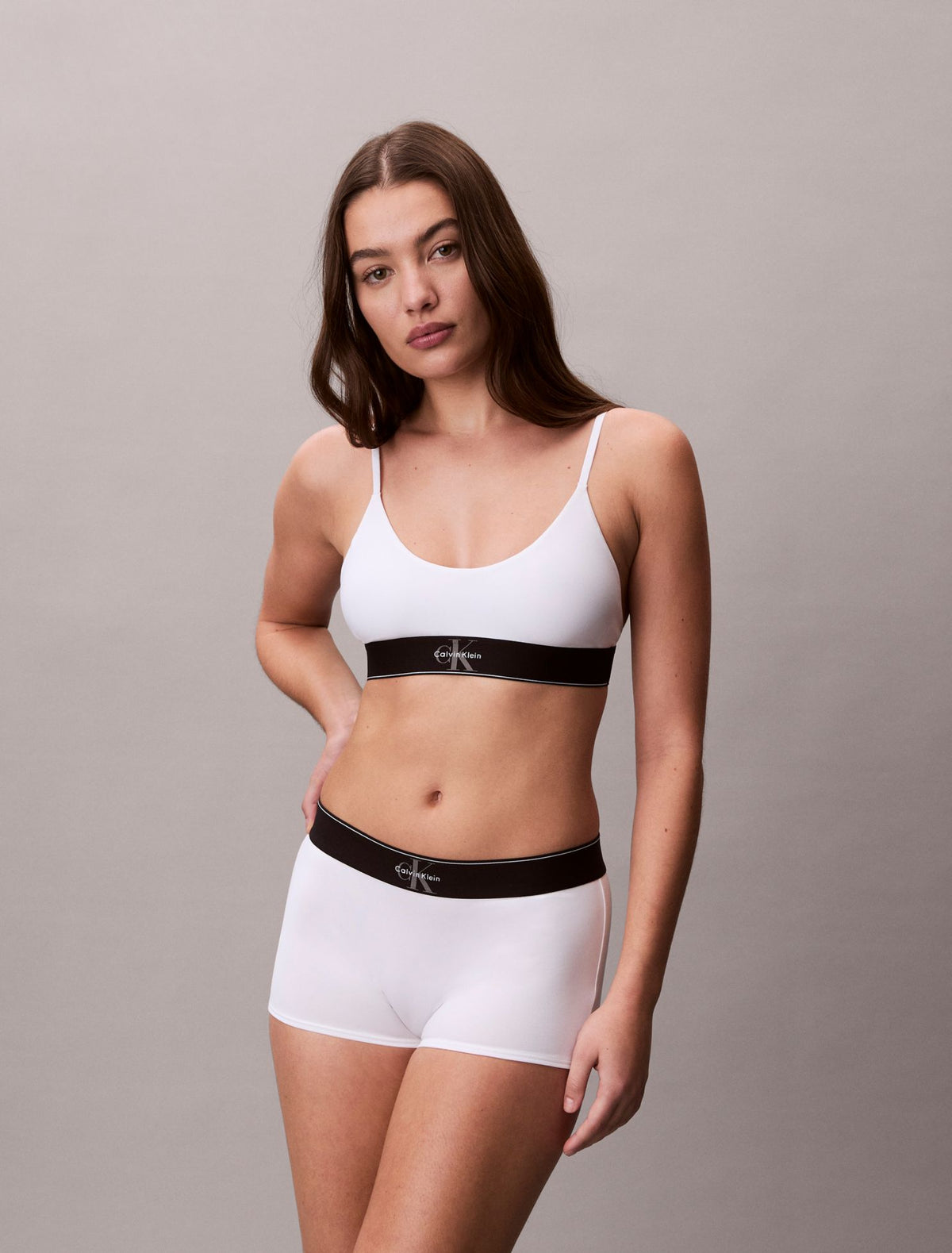 Graphic Monogram Microfiber Stretch Unlined Bralette - Calvin Klein Underwear