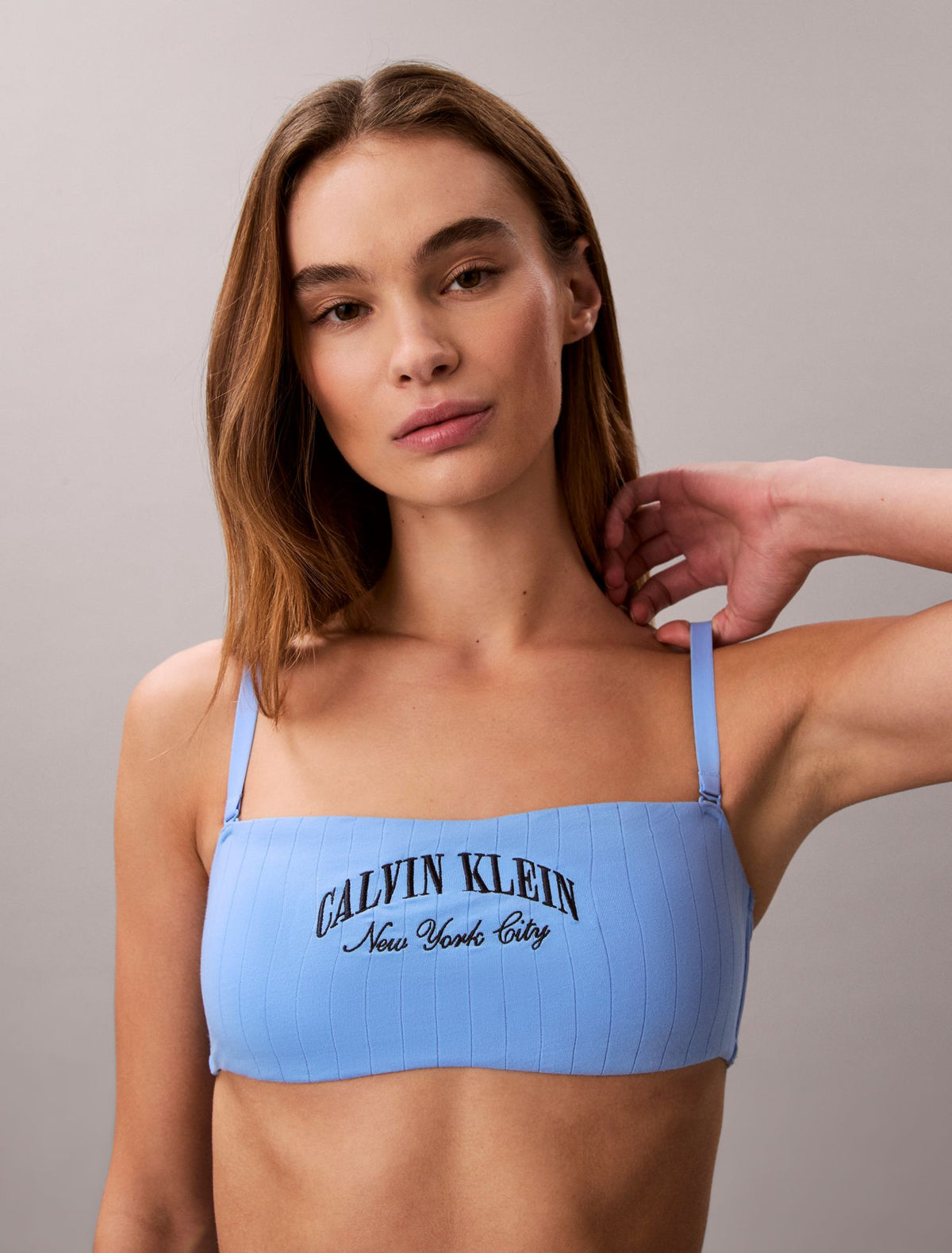 Heritage Classic Cotton Stretch Lightly Lined Bandeau Bralette - Calvin Klein Underwear