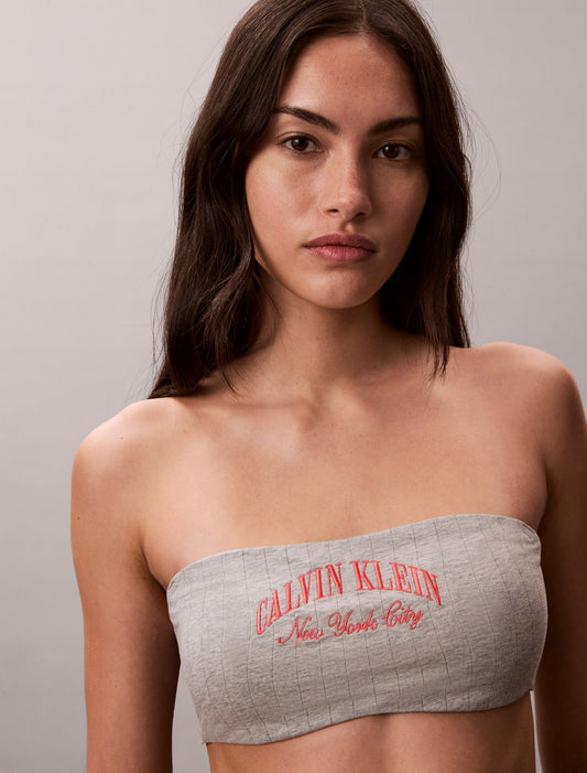 Heritage Classic Cotton Stretch Lightly Lined Bandeau Bralette - Calvin Klein Underwear