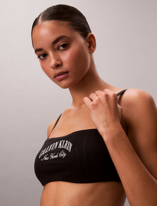 Heritage Classic Cotton Stretch Lightly Lined Bandeau Bralette - Calvin Klein Underwear