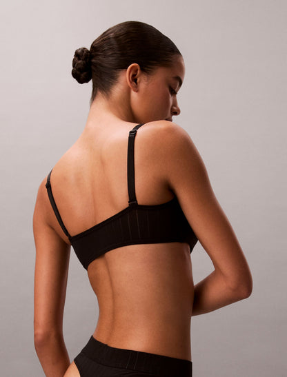 Heritage Classic Cotton Stretch Lightly Lined Bandeau Bralette - Calvin Klein Underwear