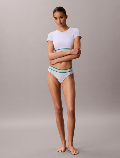 Icon Cotton Modal Stripe Lightly Lined T-Shirt Bralette - Calvin Klein Underwear