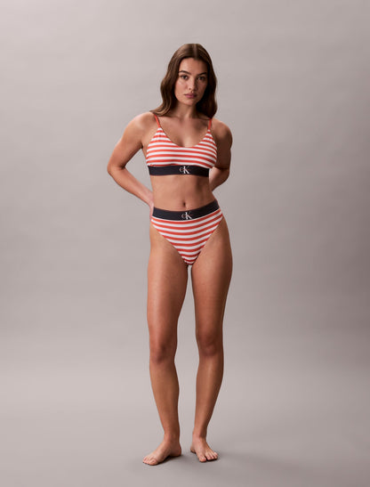 Graphic Monogram Microfiber Stretch Unlined Bralette - Calvin Klein Underwear