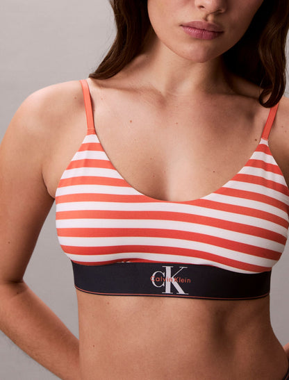 Graphic Monogram Microfiber Stretch Unlined Bralette - Calvin Klein Underwear
