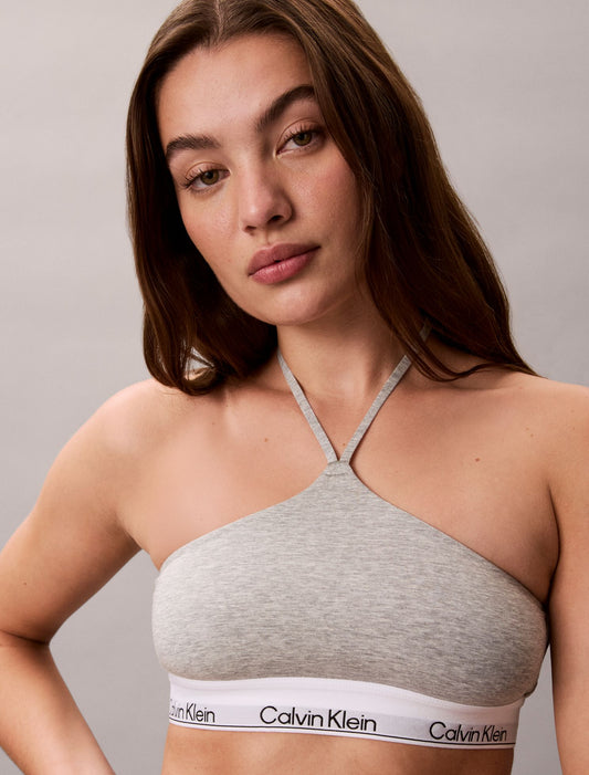 Icon Cotton Modal Unlined Halter Bralette - Calvin Klein Underwear