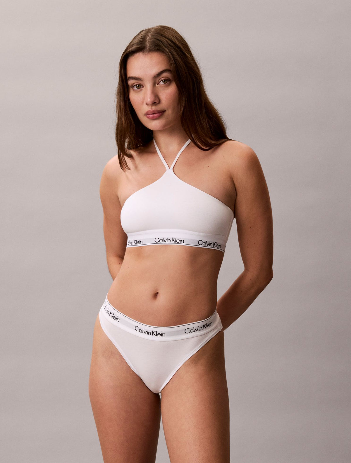 Icon Cotton Modal Unlined Halter Bralette - Calvin Klein Underwear