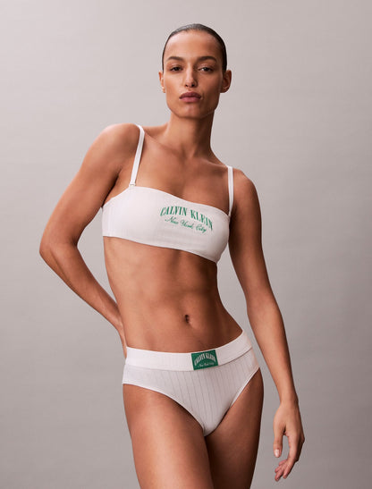 Heritage Classic Cotton Stretch Lightly Lined Bandeau Bralette - Calvin Klein Underwear