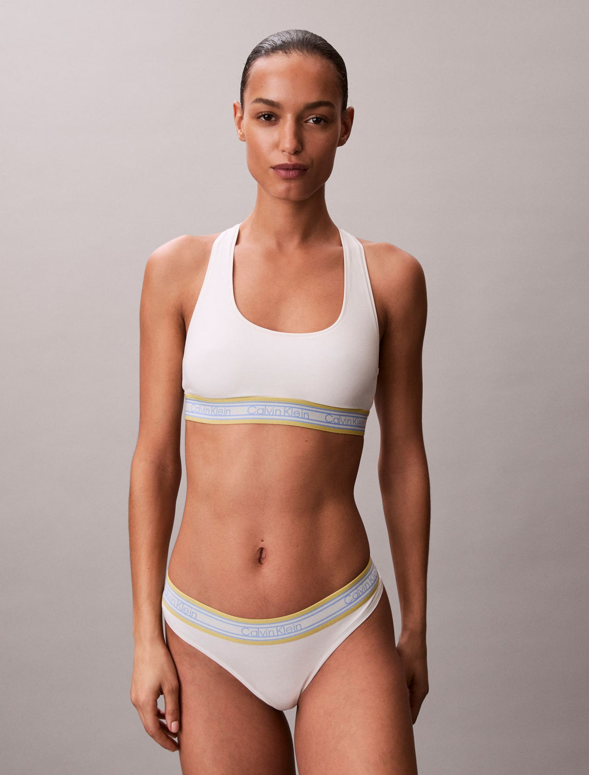 Icon Cotton Modal Stripe Unlined Bralette - Calvin Klein Underwear