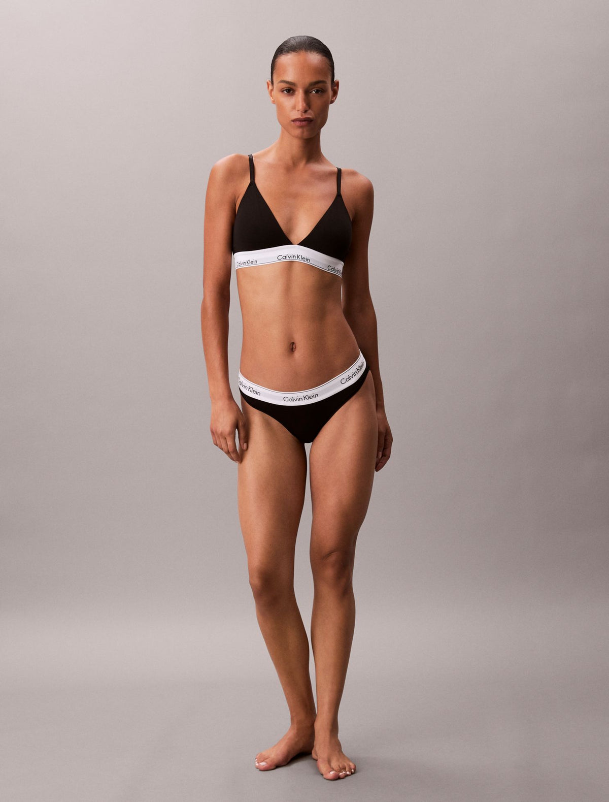 Icon Cotton Modal Lightly Lined Triangle Bralette - Calvin Klein Underwear