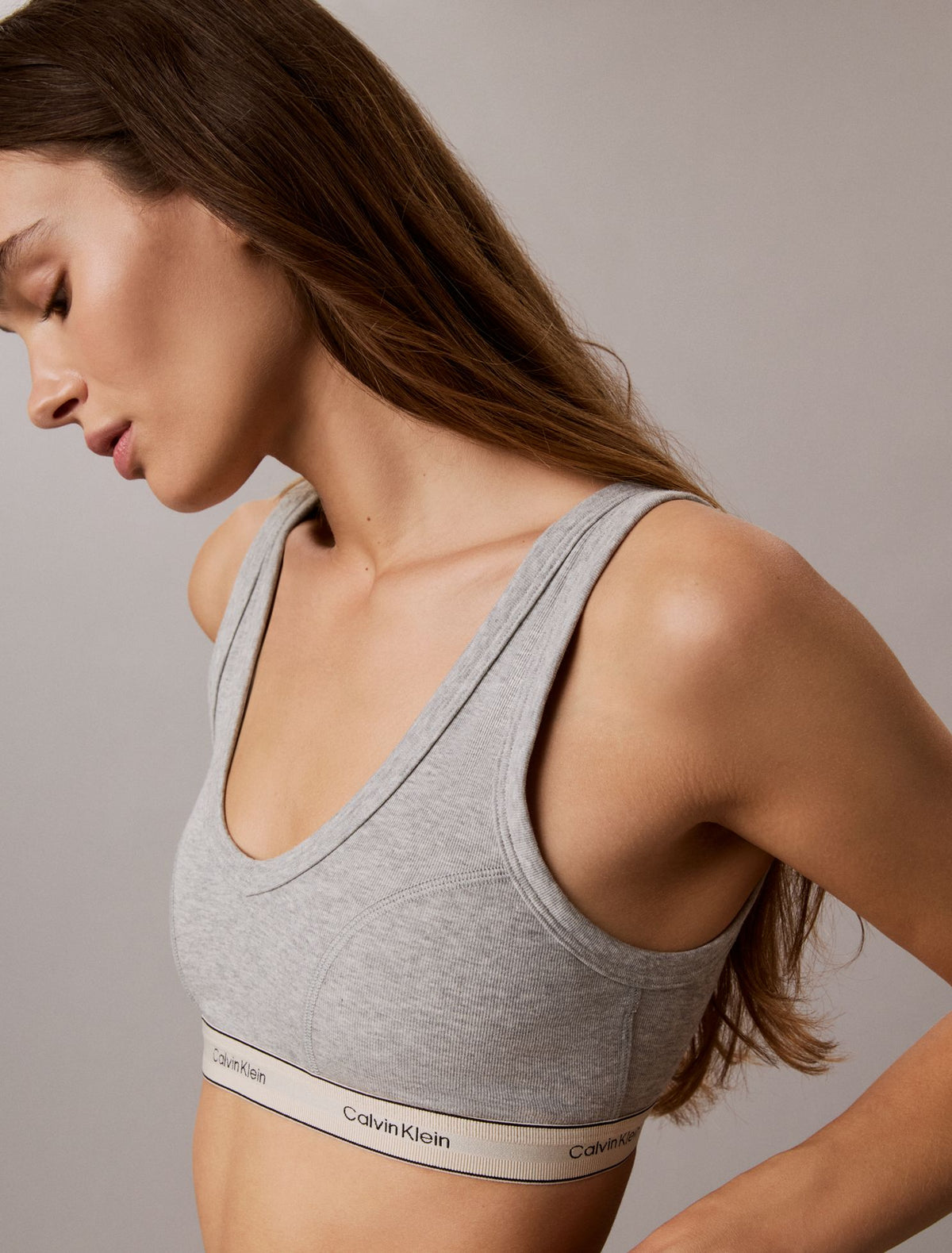 Heritage Cotton Stretch Lightly Lined Triangle Bralette - Calvin Klein Underwear