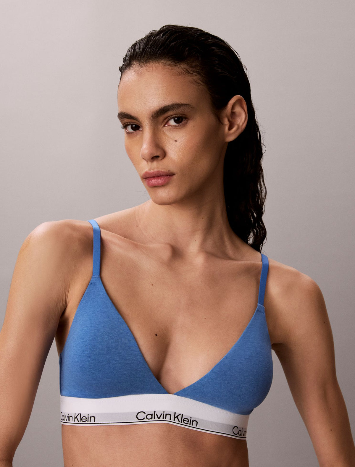 Icon Cotton Modal Lightly Lined Triangle Bralette - Calvin Klein Underwear