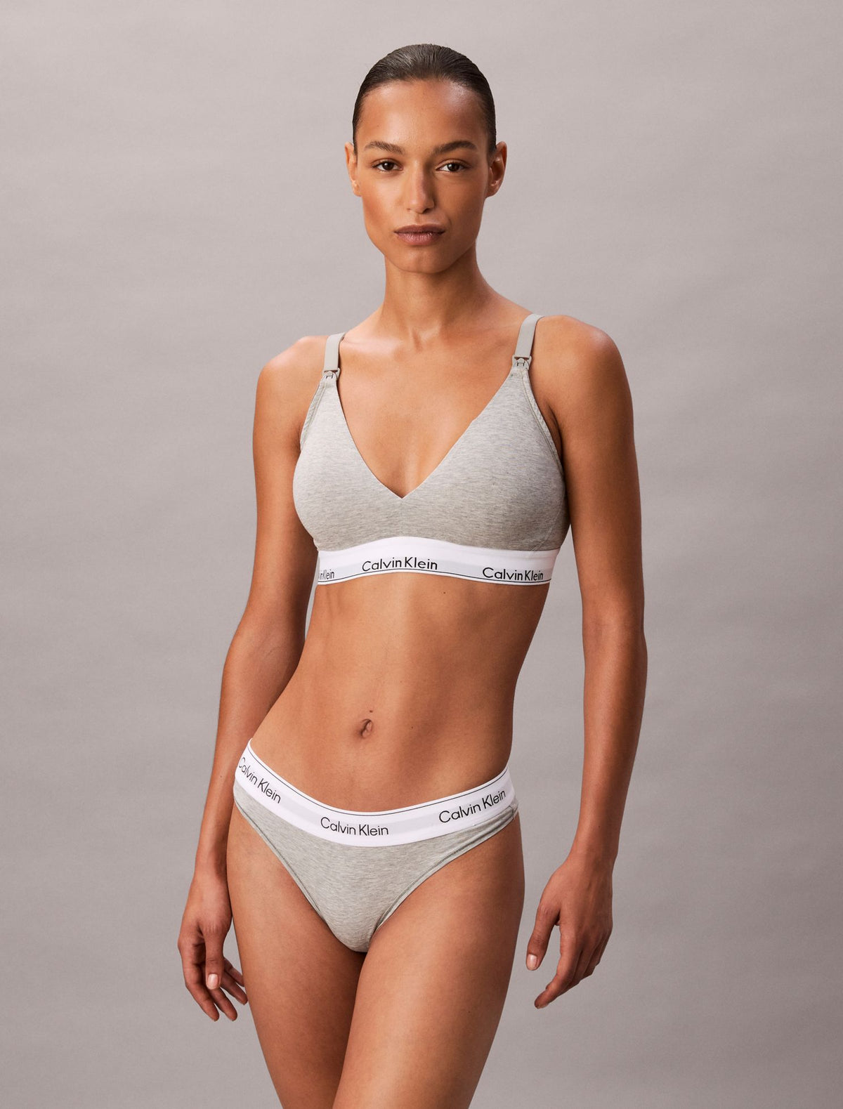 Icon Cotton Modal Maternity Lightly Lined Triangle Bralette - Calvin Klein Underwear