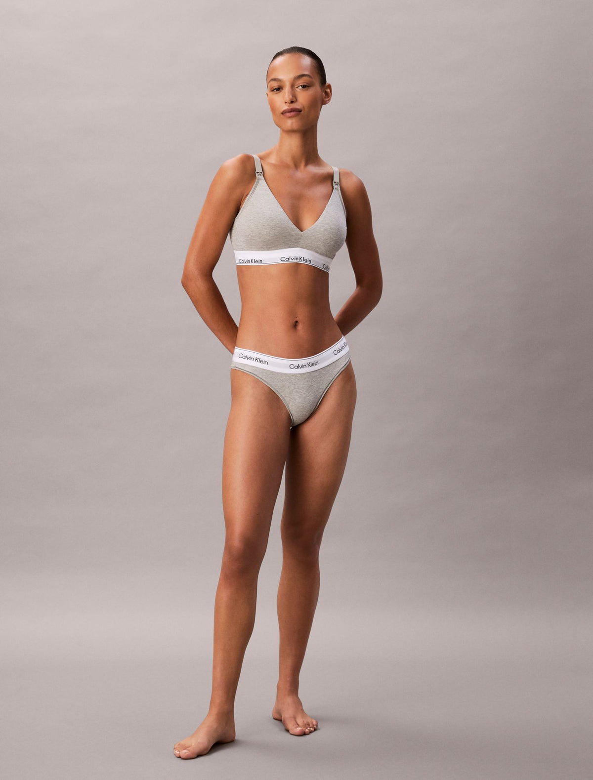 Icon Cotton Modal Maternity Lightly Lined Triangle Bralette - Calvin Klein Underwear