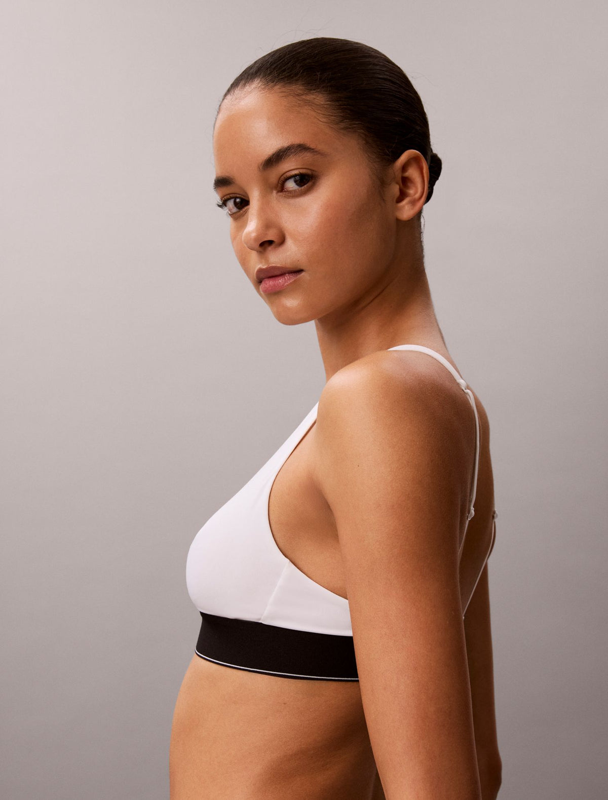 Graphic Monogram Microfiber Stretch Lightly Lined Triangle Bralette - Calvin Klein Underwear