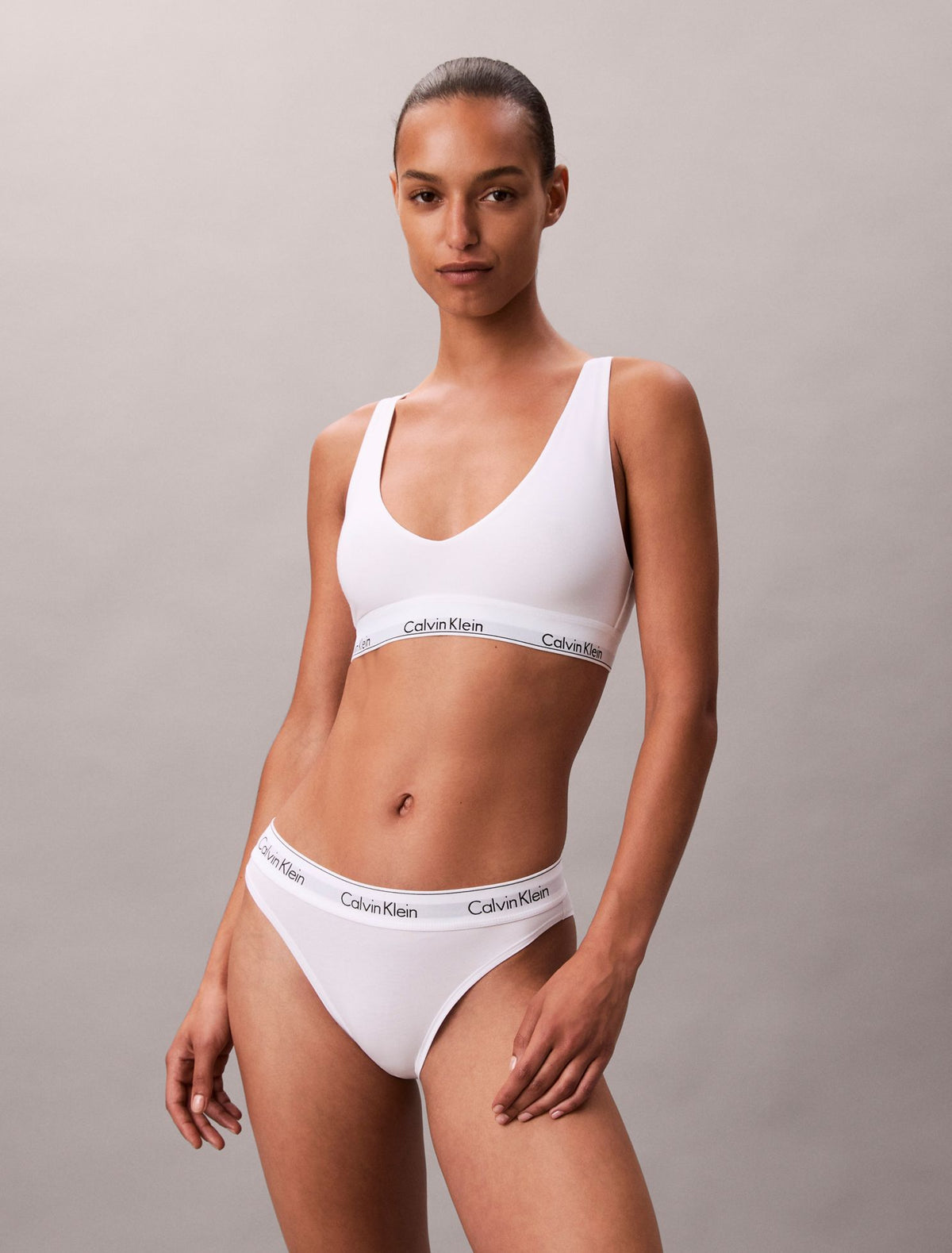 Icon Cotton Modal Unlined Triangle Bralette - Calvin Klein Underwear