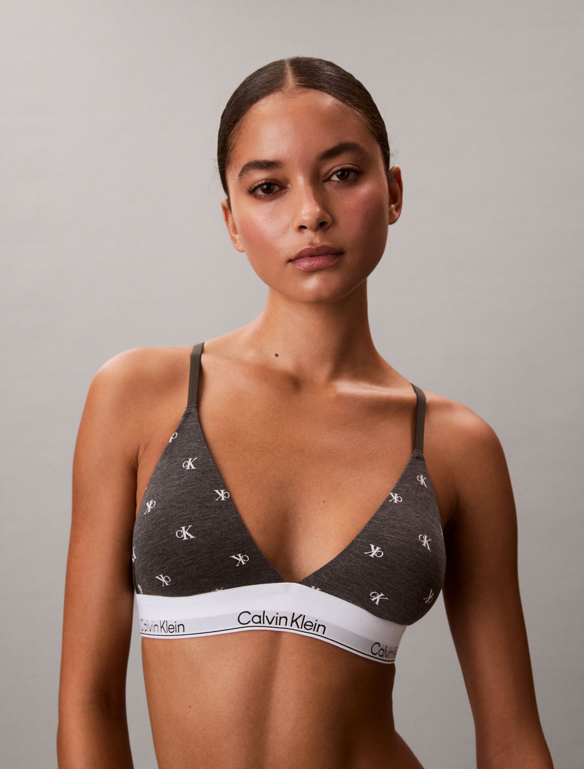 Icon Cotton Modal Lightly Lined Triangle Bralette - Calvin Klein Underwear