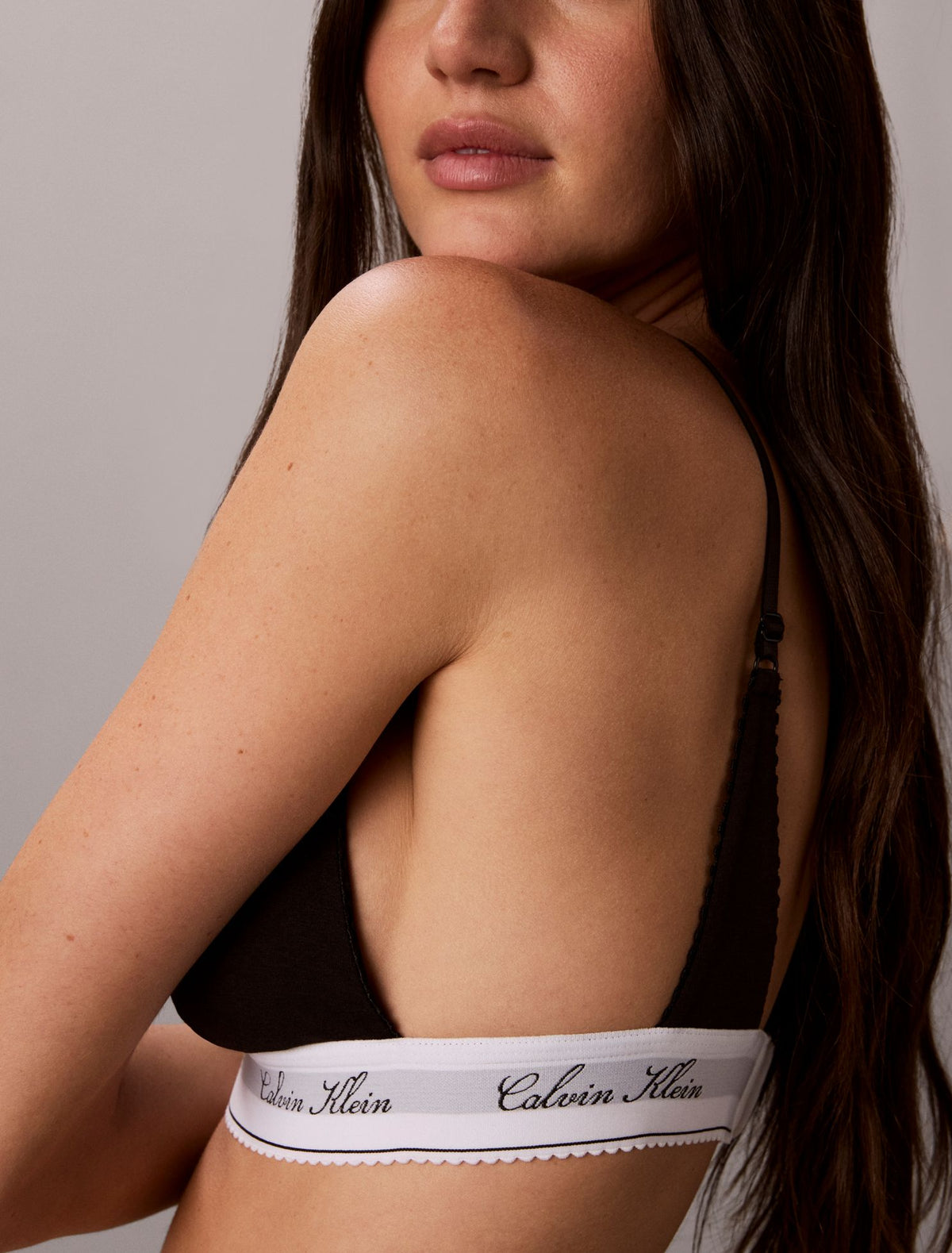Icon Cotton Modal Script Triangle Bra - Calvin Klein Underwear