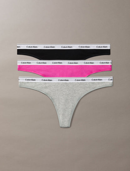 Icon Logo 3-Pack Low Rise Thong - Calvin Klein Underwear