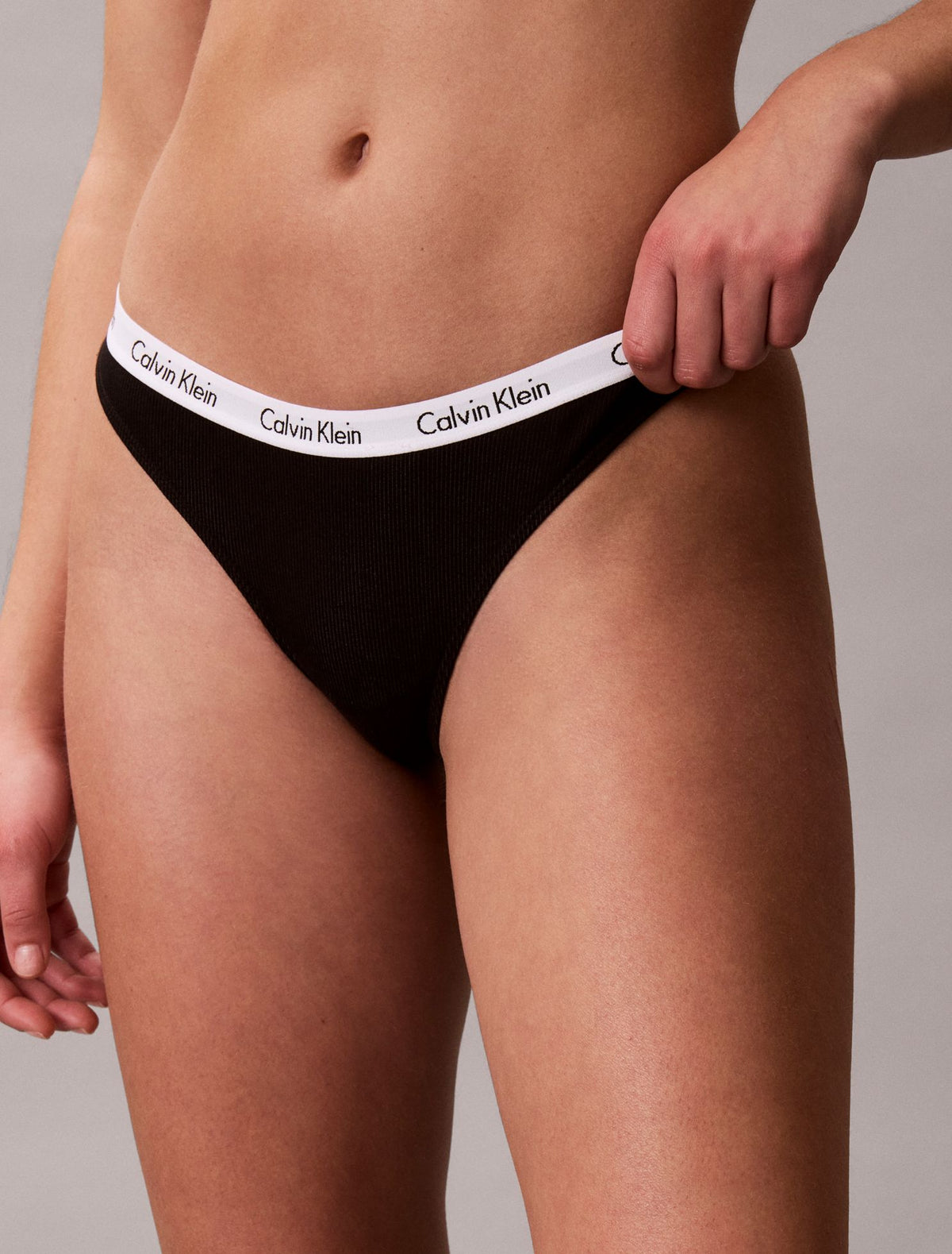 Carousel Cotton Stretch Rib 3-Pack Thong - Calvin Klein Underwear