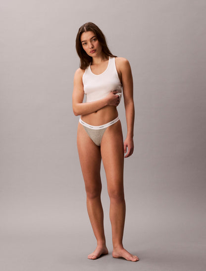 Cotton Stretch Rib 3-Pack String Thong - Calvin Klein Underwear