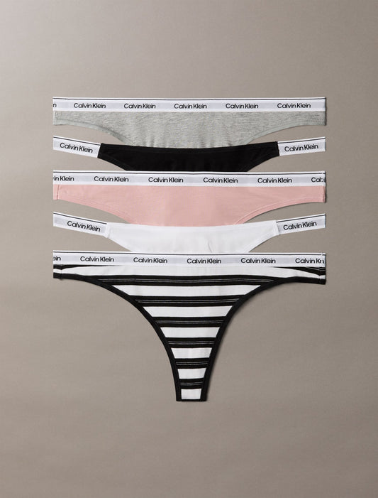 Icon Logo 5-Pack Mixed Thong - Calvin Klein Underwear