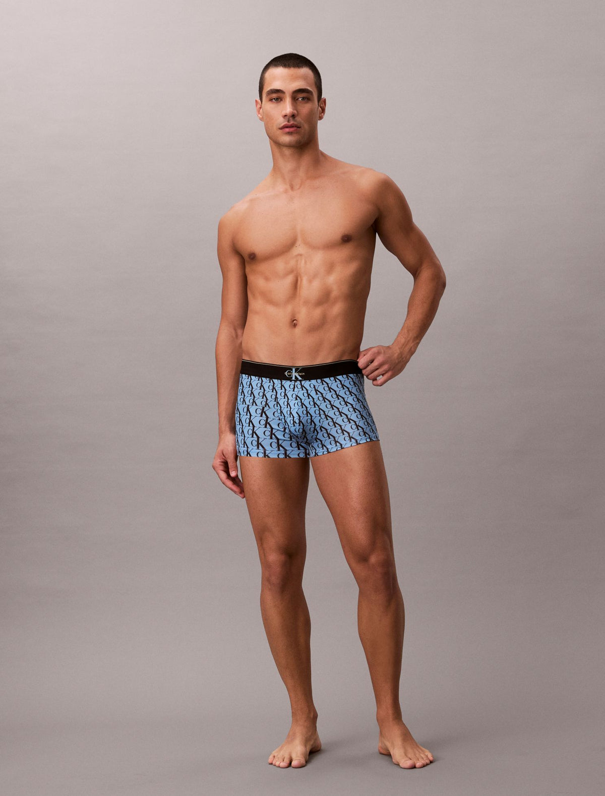 Graphic Monogram Microfiber Stretch Low Rise Trunk - Calvin Klein Underwear