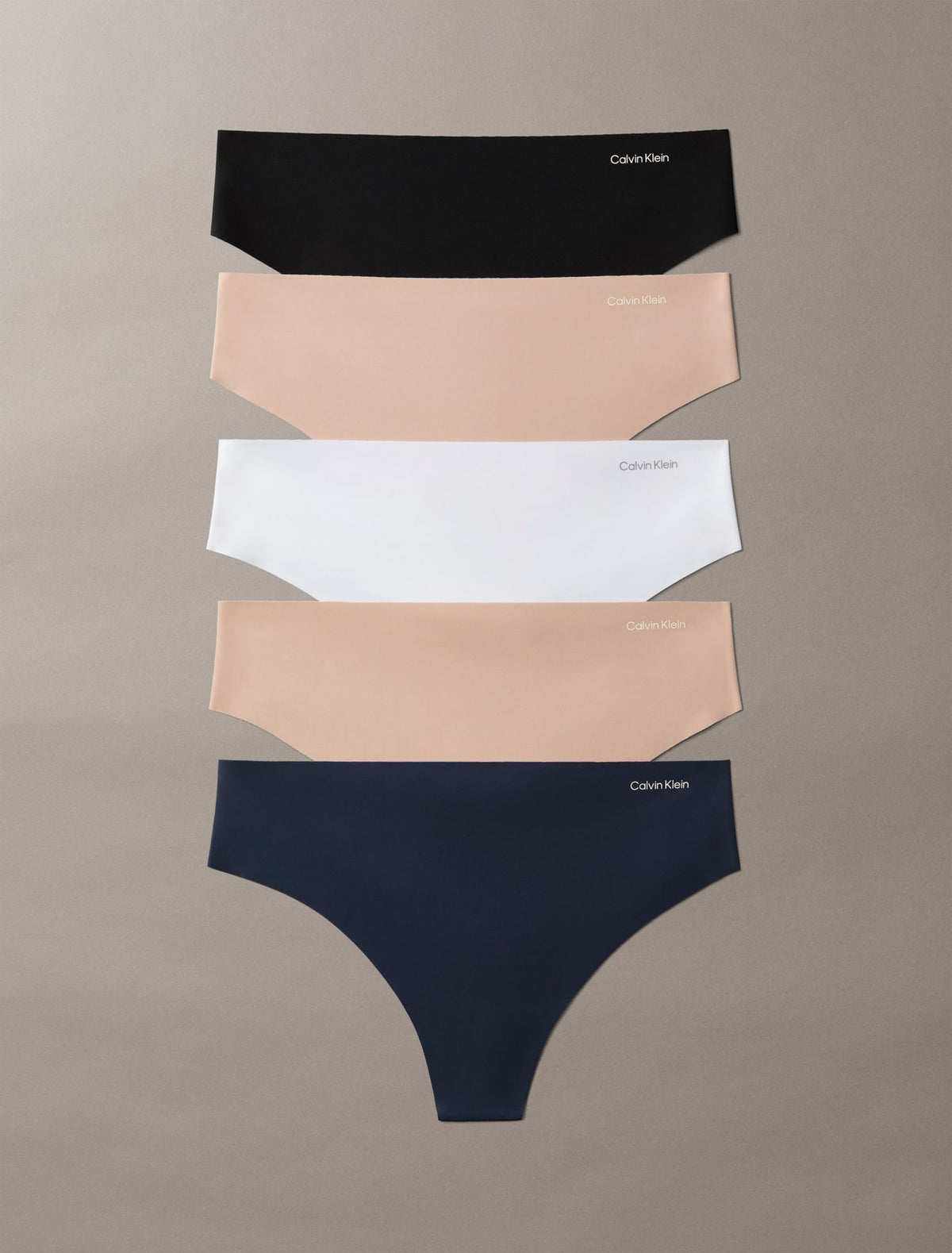 Invisibles Microfiber Stretch 5-Pack Thong - Calvin Klein Underwear