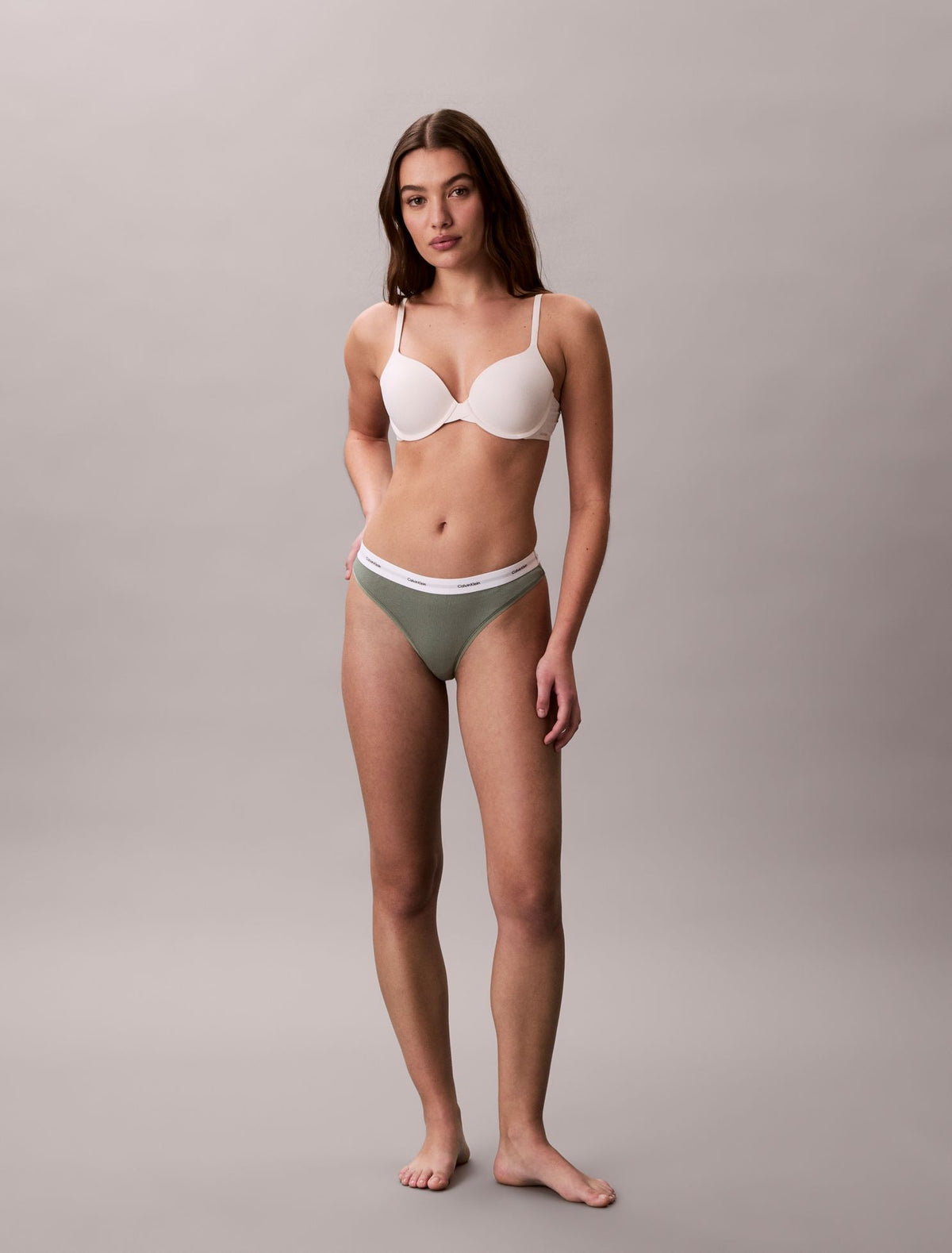 Cotton Stretch Rib Thong - Calvin Klein Underwear
