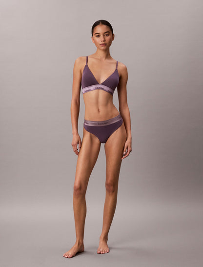 Icon Cotton Modal Metallic Thong - Calvin Klein Underwear