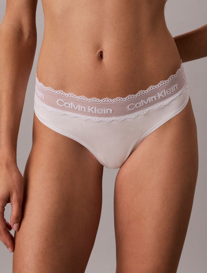 Cotton Lace Thong - Calvin Klein Underwear