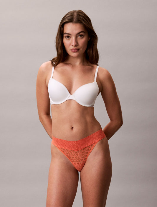 Icon Logo Lace Thong - Calvin Klein Underwear